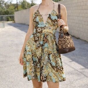 FP2 Nell Couture Y2K dress size 4 hippie flower womens pastel colors